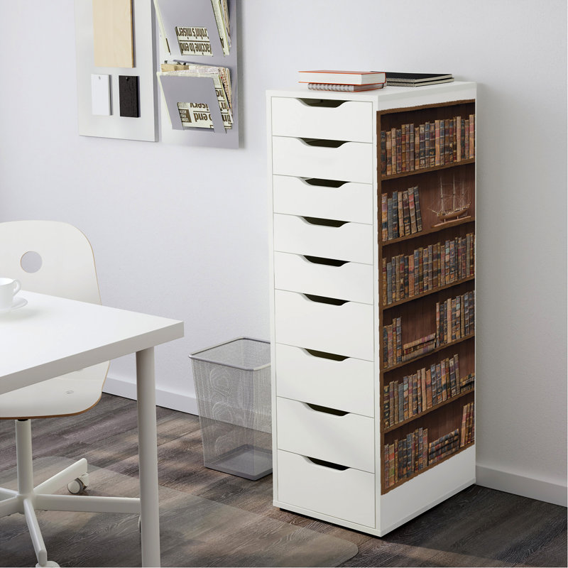 Walplus Vintage Bookshelf Wall Decal & Reviews Wayfair